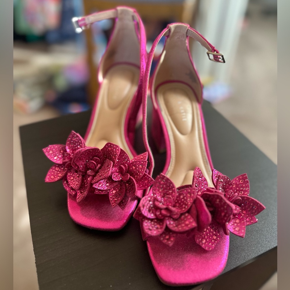 Kelly & Katie Pink Floral Heels